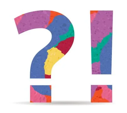 Interrogation exclamation drawn painted icon vector Stock Illustration