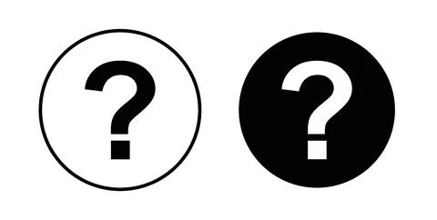 Interrogation icon in black and white. vector icon pack for websites Stock Illustration