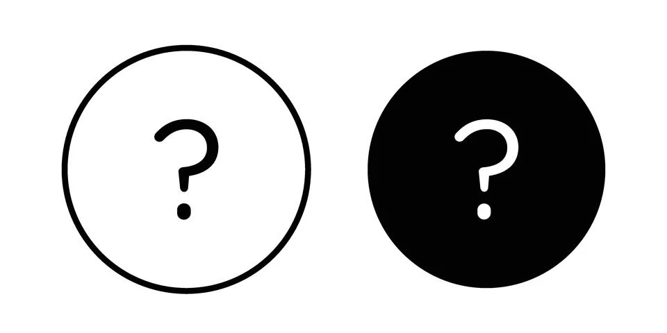 Interrogation icon black vector isolated on white Stock Illustration