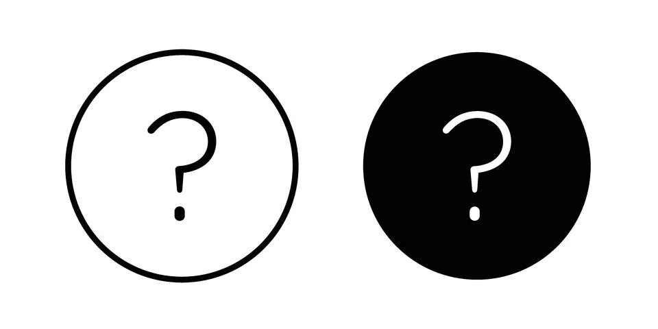 Interrogation icon concept logo design collection Stock Illustration