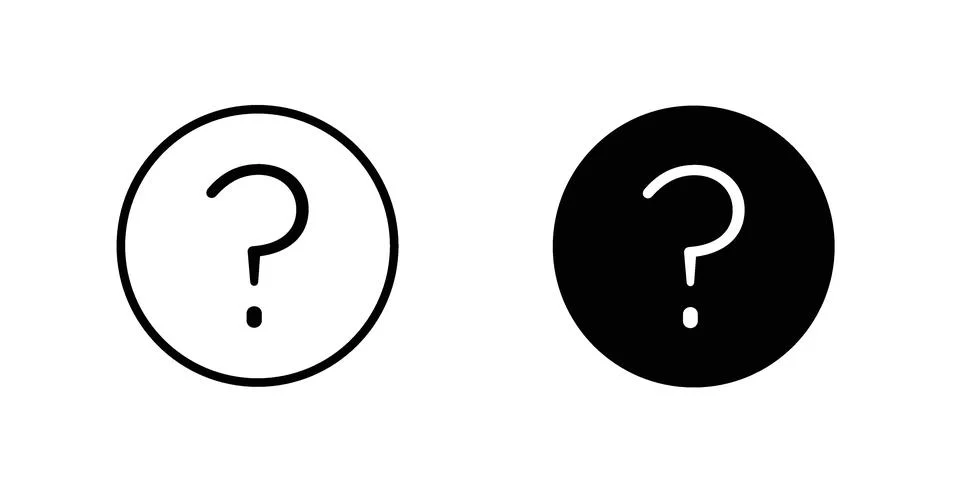 Interrogation icon illustration vector, icon set for apps Illustrazione stock