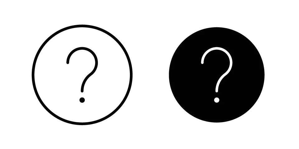 Interrogation icon modern style vectors set Stock Illustration