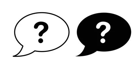 Interrogation icon symbol. Vector illustration pack in black color. Stock Illustration