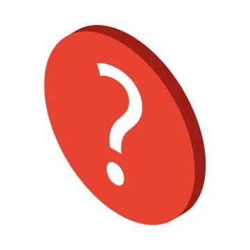 Interrogation symbol ask isolated icon Illustrazione stock