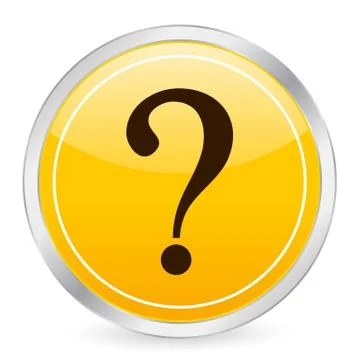 Interrogative mark yellow circle icon Stock Illustration