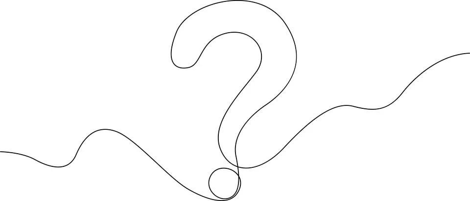 Interrogative symbol in flowing line Vector Stock Illustration