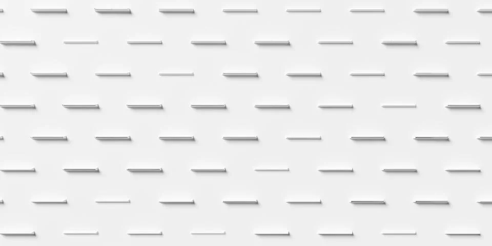 Interrupted lines of small cube blocks geometrical white background wallpap.. Illustrazione stock