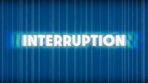 Interruption, flickering letters. Stock Footage 284222893