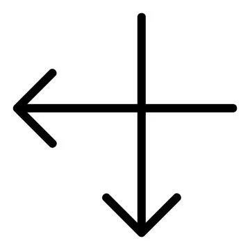 Intersect arrows Vector Icon, Lineal style icon Illustration
