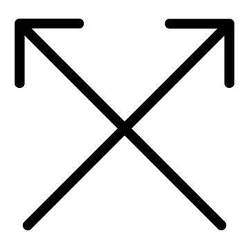 Intersect arrows Vector Icon, Lineal style icon Illustration