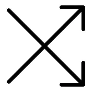 Intersect arrows Vector Icon, Lineal style icon Illustration