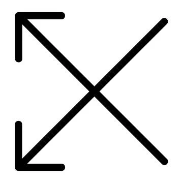 Intersect arrows Vector Icon, Lineal style icon Illustration