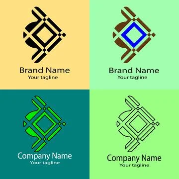 Intersect Core or Quantum Grid Abstract Logo for Business Company. Stock Illustration