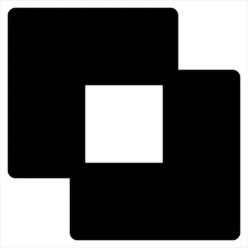 Intersect glyph icon vector illustration isolated on white background Stock Illustration