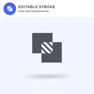 Intersect icon vector, filled flat sign, solid pictogram isolated on white, logo Illustration