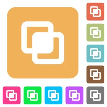 Intersect shapes rounded square flat icons 스톡 일러스트