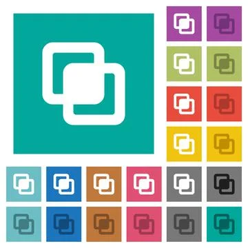 Intersect shapes square flat multi colored icons イラスト素材