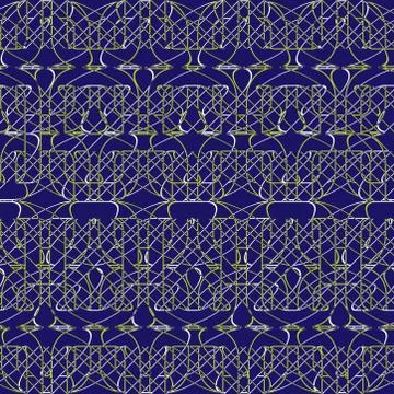 Intersected mosaic seamless pattern Stock Illustration