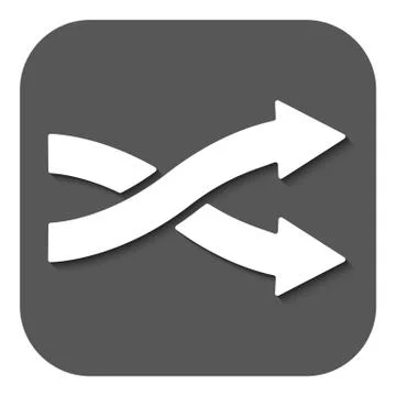 The intersecting arrows icon. Exchange and  turn, cross symbol. Flat Stock-Illustration