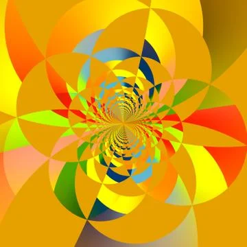 Intersecting Circles Fractal Stock Illustration
