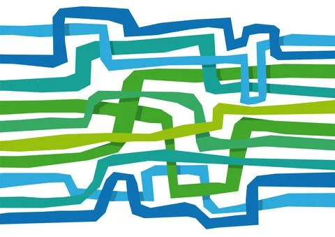 Intersecting colorful stripes, abstract background, vector illustration Stock Illustration