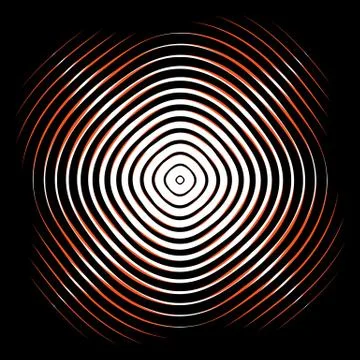 Intersecting concentric circles. Moire, noise effect texture / pattern Stock Illustration