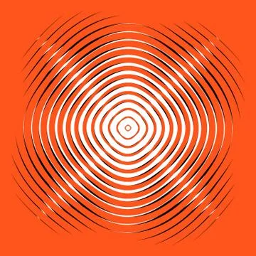 Intersecting concentric circles. Moire, noise effect texture / pattern Stock Illustration