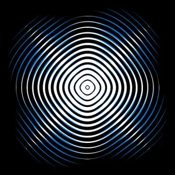 Intersecting concentric circles. Moire, noise effect texture / pattern Illustrazione stock