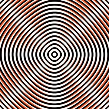 Intersecting concentric circles. Moire, noise effect texture / pattern Illustrazione stock