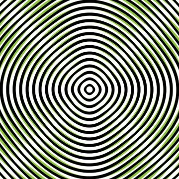 Intersecting concentric circles. Moire, noise effect texture / pattern Illustrazione stock