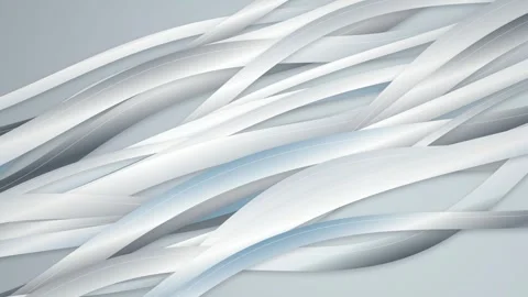 Intersecting curved bands weave in a flowing dynamic motion Stock Footage 340831343