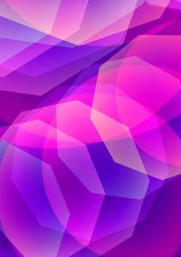 Intersecting glowing circles on black background. Abstract illustration. Modern Stock Illustration