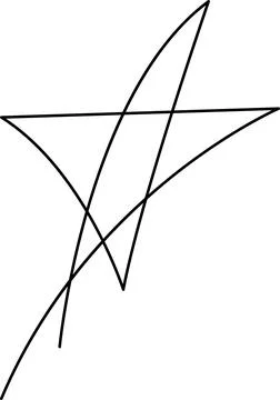 Intersecting lines and star shape Vector Illustrazione stock