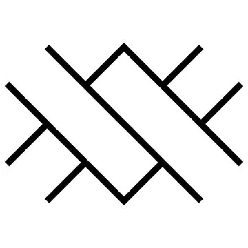 Intersecting lines angles, geometric pattern symbolizing unity of brotherhood Stock Illustration