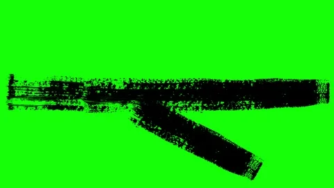 Intersecting random strokes of paint brush Stock Footage 112002734