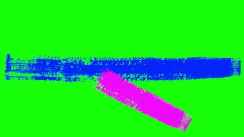 Intersecting random strokes of paint brush Stock Footage 112004722