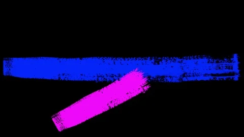 Intersecting random strokes of paint brush Stock Footage 112006929