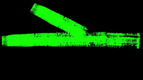 Intersecting random strokes of paint brush Video stock 112011263