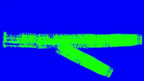 Intersecting random strokes of paint brush Stock Footage 112013908