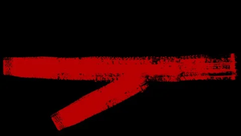 Intersecting random strokes of paint brush Stock Footage 112018919