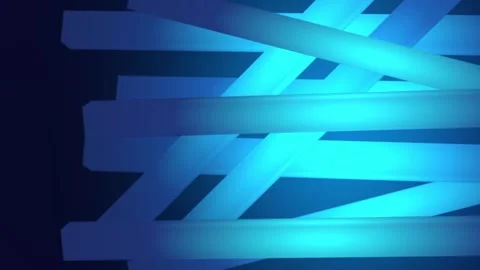 Intersecting rectangular stripes of blue and turquoise on a dark background. Vídeos de archivo 305533267