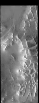 The intersecting ridges in this image from NASA s 2001 Mars Odyssey spacec... Stock Photos