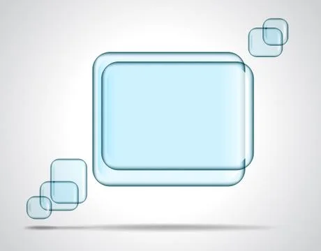 Intersecting square glass plates may be used as text placeholder Stock Illustration