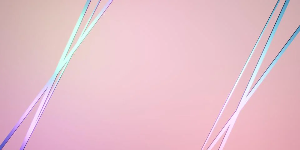 Intersecting straight lines background Rainbow reflective neon pink backdrop Stock Illustration