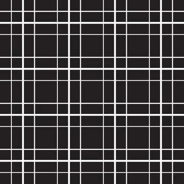Intersecting White Cross Lines Seamless Grid Pattern Stock Illustration