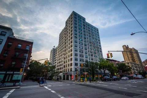 Intersection of 22nd Street and 9th Avenue in Chelsea, Manhattan, New York. Stock Photos