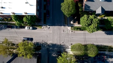 Intersection from above Stock Footage 121370413
