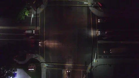 Intersection Aerial Rise Vídeos de archivo 71343284