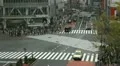 Intersection Aerial View Shot Hachiko Japan Shibuya Crossing Tokyo People Crowd HD Footage