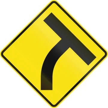 Intersection Ahead In Australia Stock Illustration